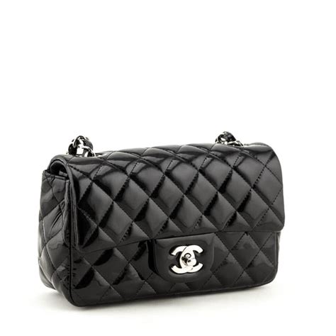 chanel mini patent black|chanel handbags.